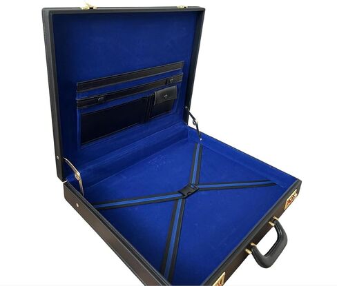 Masonic Regalia Apron Hard Case Size Mm أو Wm Mason Faux Leather Case ، Black in Saudi Arabia
