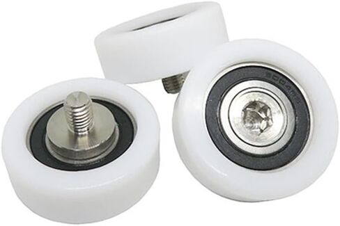 2pcs OD 56mm POM Coated Roller with M10 Thread BS600456-20C2L12M10 Plastic Guide Pulley 56mm Diameter Nylon Screw Wheel in Saudi Arabia