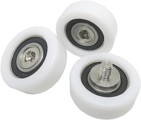 2pcs OD 56mm POM Coated Roller with M10 Thread BS600456-20C2L12M10 Plastic Guide Pulley 56mm Diameter Nylon Screw Wheel in Saudi Arabia