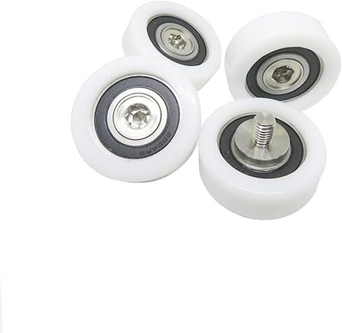 2pcs OD 56mm POM Coated Roller with M10 Thread BS600456-20C2L12M10 Plastic Guide Pulley 56mm Diameter Nylon Screw Wheel in Saudi Arabia