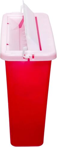 Sharps Container 5 Quart with Mailbox Style Lid - Large - Puncture Resistant for Safe Needle Disposal - for Home, Travel and Medical use in Saudi Arabia