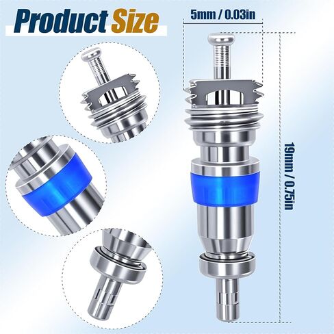 Valve Core Kit Compatible R410 R32 R22 – 100 Pack High Pressure Valve Cores with Teflon Seal, HVAC Refrigerant AC Core Replacement for Air Conditioning and Refrigeration Systems in Saudi Arabia