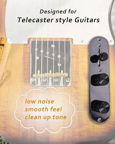 Loaded Guitar Control Plate Pro, Prewired Wiring Harness for Telecaster with Humbucker or Single Coil Pickups, Wired 3-way Blade Switch Alpha 500K Volume Tone Potentiometers Orange Capacitor in Kuwait