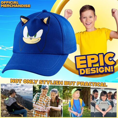 Sonic the Hedgehog Boys Baseball Cap Kids Sun Hat for Summer Beach Play Outdoor Play Cotton Ball Cap Homts for Boys in Saudi Arabia