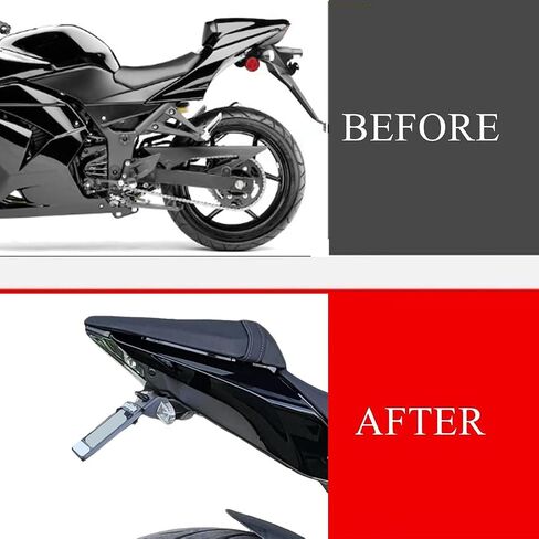 حامل لوحة الترخيص LED LED LED LED Signal Light Fender Eliminator ، Tail Tidy Fit for Ninja300 EX300 2013-2020 / Ninja250 ZX250 2013-2017 Z250 2013-2018 / Z300 2015-2018 (Smoke) in Kuwait