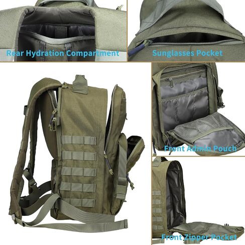 Military Tactical Backpack for Men, Molle Army Rucksack Assault Pack, Bug Out Bag, Laptop Compartment, 24L in Saudi Arabia