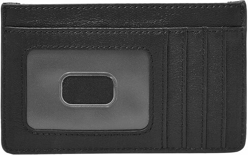 محفظة نسائية من Fossil Logan LiteHide™ مصنوعة من الجلد بتقنية RFID وسحاب حول حافظة البطاقات، باللون الأسود (الموديل: SL10045001) in Kuwait