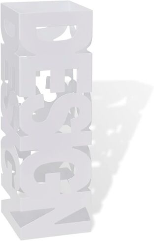 Metal Umbrella Stand, Umbrella Holder Rack Organizer Free Stand Welcome Steel White(Pattern 4) in Saudi Arabia