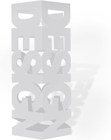 Metal Umbrella Stand, Umbrella Holder Rack Organizer Free Stand Welcome Steel White(Pattern 4) in Saudi Arabia