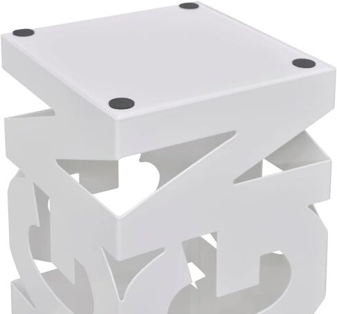 Metal Umbrella Stand, Umbrella Holder Rack Organizer Free Stand Welcome Steel White(Pattern 4) in Saudi Arabia
