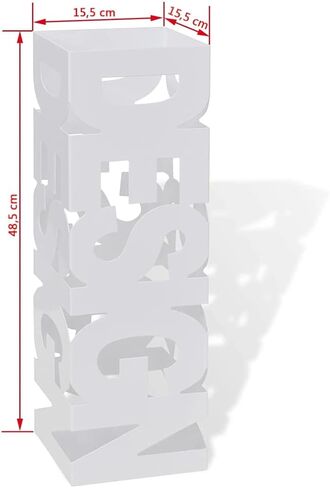 Metal Umbrella Stand, Umbrella Holder Rack Organizer Free Stand Welcome Steel White(Pattern 4) in Saudi Arabia