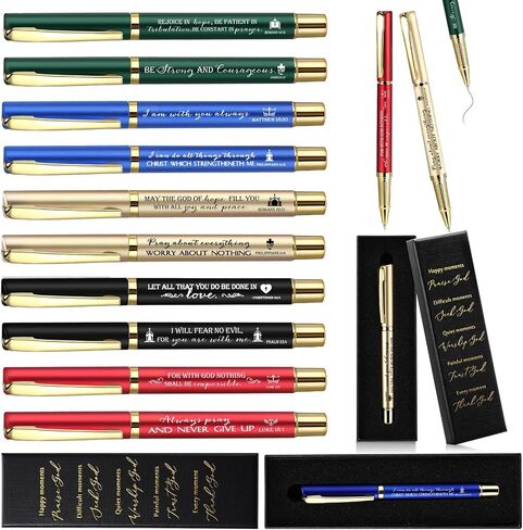 20 Sets Christian Pen Bible Verse Ballpoint Pen Inspirational Quotes Bible Pen with Religious Motivational Scripture Boxes for Father Mother Women Men Church Office Grad Gift in Saudi Arabia
