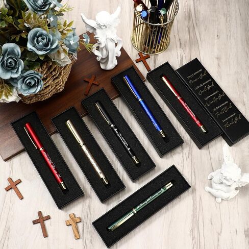 20 Sets Christian Pen Bible Verse Ballpoint Pen Inspirational Quotes Bible Pen with Religious Motivational Scripture Boxes for Father Mother Women Men Church Office Grad Gift in Saudi Arabia