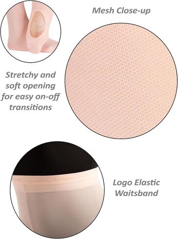 Body Wrappers Adult TotalSTRETCH Mesh Seamed Convertible Tights A45 in Saudi Arabia