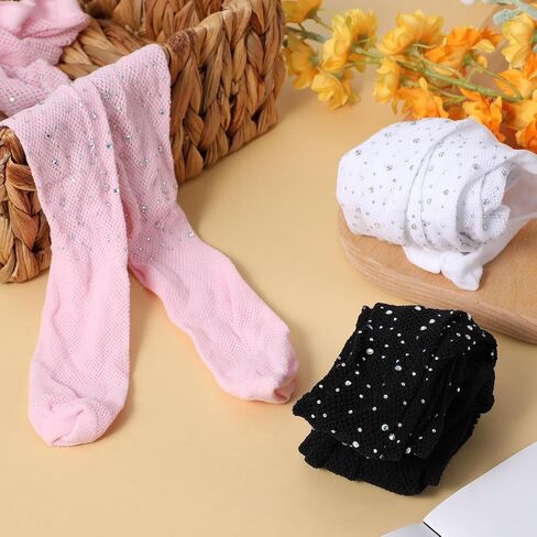 3 أزواج من جوارب شبكة صيد السمك ، فتيات راينستون لباس ضيق بريق جوفاء خارج جوارب طويلة من جوارب جوارب الرقص على الجوارب الجوارب الضيقة للأطفال (م) in Saudi Arabia