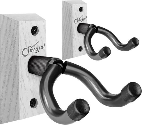 SNIGJAT Guitar Hanger, Hardwood Guitar Wall Mount, Guitar Wall Hanger Holder Hook Stand for Electric, Acoustic, Classical Guitar, Ukulele, Banjo, Bass, Mandolin, Guitar Accessories for Guitar Player in Kuwait