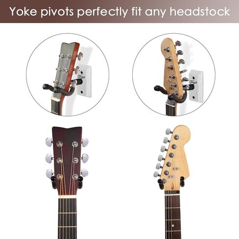 SNIGJAT Guitar Hanger, Hardwood Guitar Wall Mount, Guitar Wall Hanger Holder Hook Stand for Electric, Acoustic, Classical Guitar, Ukulele, Banjo, Bass, Mandolin, Guitar Accessories for Guitar Player in Kuwait