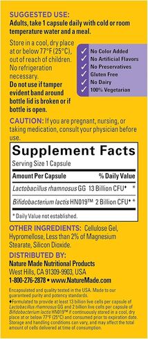Nature Made Probiotics for Digestive Health Extra Strength 15 Billion CFU from Live Cultures, Probiotics for Women and Men, 30 Probiotic Capsules, 30 Day Supply in Saudi Arabia