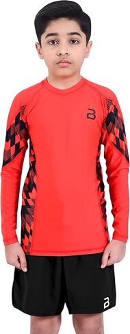 2BOLD Compression Rash Guard Shirt for Kids, Jiu Jitsu No Gi MMA Shorts 2PC Quick Dry Wrestling Workout Gym Set in Saudi Arabia