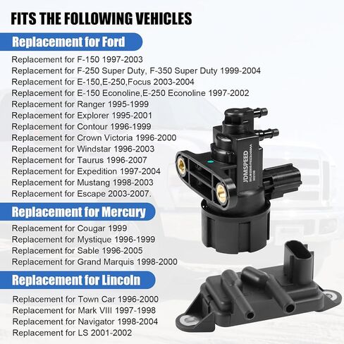 EGR Pressure Feedback Sensor DPFE15 + EGR vacuum solenoid valve vs63 Replacement for Ford F-150 E-150,E-250,Explorer,Ranger,Escape,Mustang,Lincoln Town Car,Mercury Cougar,F77Z9J460AB, F77Z9J460AB in Saudi Arabia
