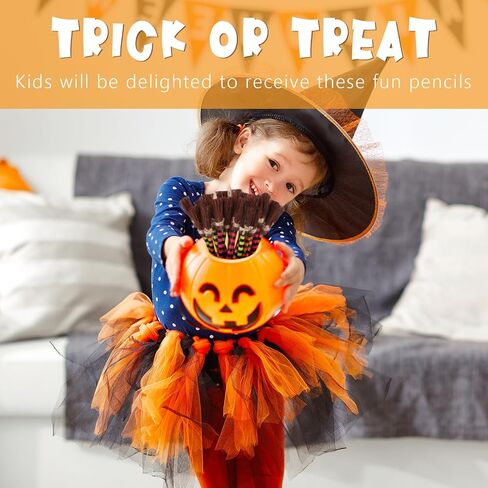 Halloween Witch Broom Pencil Colorful Witch Broom Pens Wizard Pencil Broom Writing Pencils Halloween Party Favors for Kids Adult Goody Bag Filler School Classroom Office Supplies(30 Pieces) in Saudi Arabia