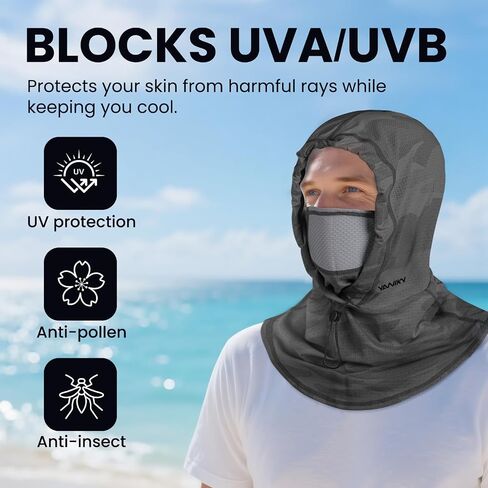 Cooling Balaclava Face Mask with Breathable Holes Sun Protection Full Face Mask for Men Women Fishing Cycling&Outdoor Work in Saudi Arabia
