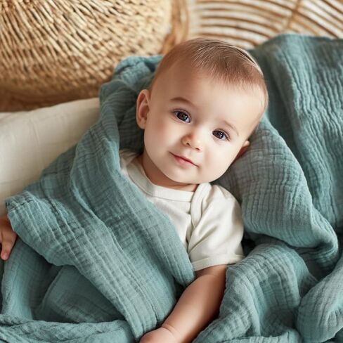 EMME Cotton Blanket King Size for Bed Soft Muslin Blankets 108"x90" Lightweight Breathable Layering Blanket Bedspread Coverlet All Season Gauze Blanket, Light Tan in Saudi Arabia