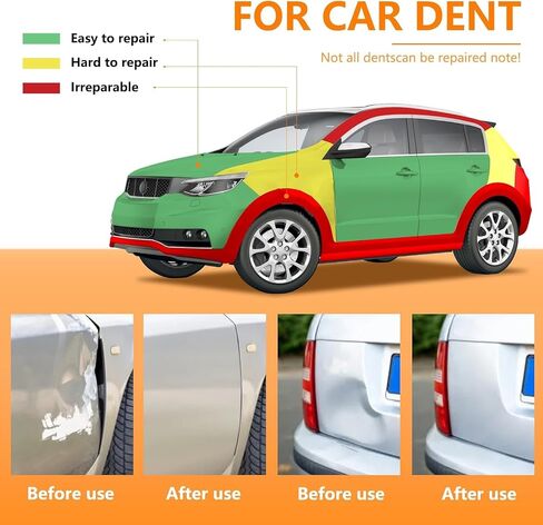 3 عبوة أدوات مزيل Car Dent للسيارة ، مجموعة Car Dent Puller Kit Auto Body Dent ، كوب الشفط لمجموعة إصلاح Car Dent ، أدوات إزالة جسم Dent Car Dent (Black+Orange) in Saudi Arabia