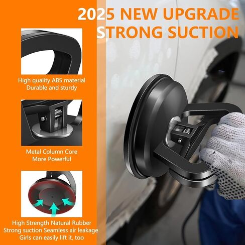 3 عبوة أدوات مزيل Car Dent للسيارة ، مجموعة Car Dent Puller Kit Auto Body Dent ، كوب الشفط لمجموعة إصلاح Car Dent ، أدوات إزالة جسم Dent Car Dent (Black+Orange) in Saudi Arabia