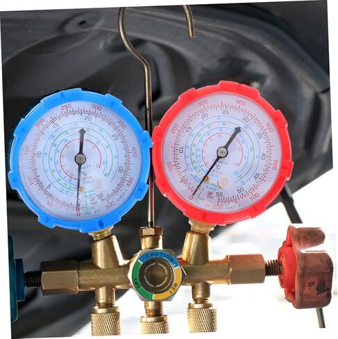 مجموعة أدوات تكييف الهواء AmoSfun تعيين مجموعة قياس الضغط العالي لأنظمة السيارات تصميم مضغوط لإعادة شحن فعالة وقياسات الضغط الدقيقة in Kuwait