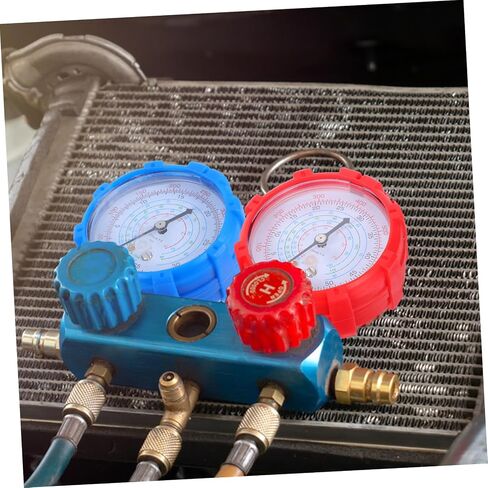 Amosfun Air Conditioning Tool Set High Pressure Gauge Kit for Automotive Systems Compact Design for Efficient Recharge and Precise Pressure Measurements in Kuwait