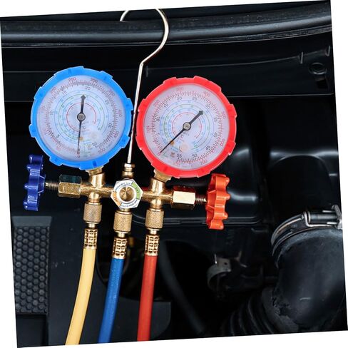 Amosfun Air Conditioning Tool Set High Pressure Gauge Kit for Automotive Systems Compact Design for Efficient Recharge and Precise Pressure Measurements in Kuwait