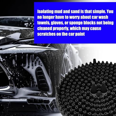 2PCS Car Wash Bucket Grit Trap Insert, 10.2" Vehicle Detailing Washing Filters for Dirt & Debris Trapping, Auto Collecting Sediment Cleaning Tool, Universal for SUV Sedan Truck (Black) in Kuwait