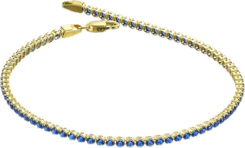 Sapphire Bracelet, 14K Solid Gold Tennis Bracelet, Dainty initial Sapphire Bracelet, Minimalist 14K Gold 2.00 MM Sapphire Bracelet in Saudi Arabia