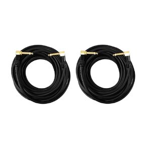 Audio2000's C27025NP2 25 Feet 1/4" TS Right Angle To 1/4" TS Right Angle Cable (2 Pack)