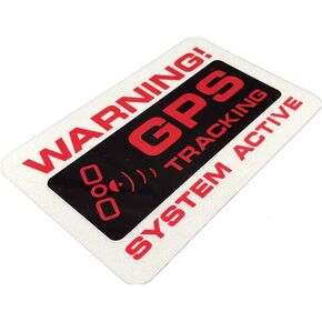 2PCS Car Styling Decals Warning GPS Tracking System Active Bike Motorcycle Sticker 120x75mm (B)
