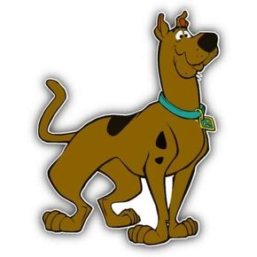 Scooby Doo Standing Cartoon - Sticker Graphic - Auto, Wall, Laptop, Cell, Truck Sticker for Windows, Cars, Trucks