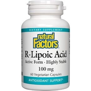 Natural Factors, R-Lipoic Acid, Antioxidant Support, 60 Capsules