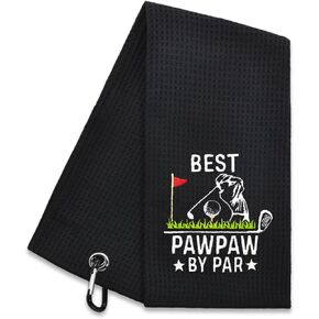 Best Pawpaw by Par Embroidered Golf Towel, Grandpa Golf Towel, Golf Accessories for Men, Golf Gift for Dad Grandpa, Birthday for Grandpa Golf Fan, Retirement Gift for Grandpa