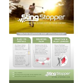 Golf Shaft Vibration Dampening Inserts Kit (12 Inserts and 1 Tool: Enough for 12 Golf Clubs)