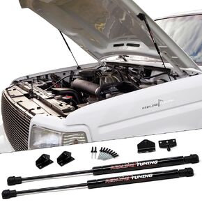 Redline Tuning 21-11033-02 Hood QuickLIFT Plus System Compatible with Ford F150 F250 Bronco 1992-97 (All Black Components)