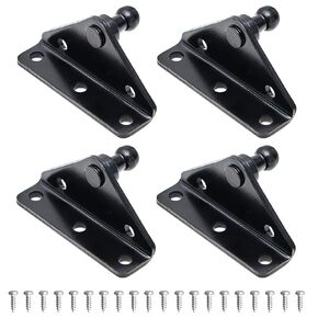 10MM Ball Stud Mounting Bracket, 4PCS Black Ball for Gas Spring Gas Struts Lift Supports Shocks Prop with Screws, Pack of 4