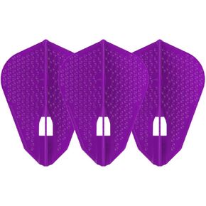 Dart Flights: L9d PRO Fantail Shape - Dimple Texture - for Soft Tip and Steel Tip Darts - Deep Purple in Kuwait