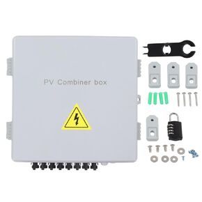 8 String PV Combiner Box with 10A Rated Current 80A Solar DC Breaker Arreste and Solar Connector for Solar Panels