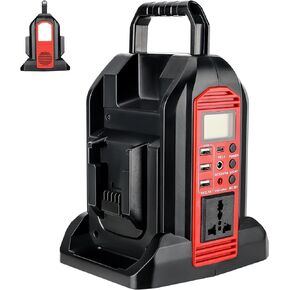 Power Inverter for Milwaukee M18 18V Battery, 350W Power Supply Inverter Outdoor Generators Converter DC 20V to AC 110V ~120V with AC Outlet &USB Port&Type-C Port& LED Light Charger Adapter