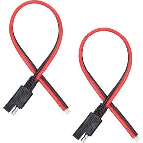 PNGKNYOCN 30cm 14AWG SAE Connector Cable SAE 2 Pin Single Plug Quick Connector Disconnect Plug SAE Car Extension Cable YOUCHENG for Motorcycles, Cars, Tractors (2-Pack)