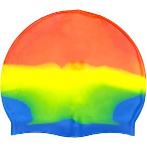 قبعة سباحة من السيليكون للأطفال، قبعة سباحة مرنة للأولاد والبنات مقاومة للماء، رائعة للشعر القصير والطويل in Kuwait
