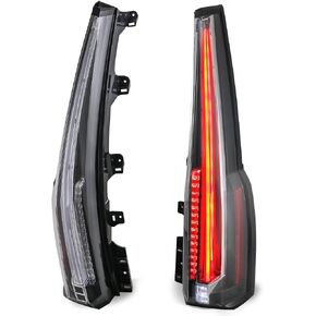 LED Tail Light Assembly Compatible for Chevrolet Chevy Tahoe Suburban 2015-2020, Clear Red Rear Lamp Back Light, Red Turn Signal, 4Pin Plug