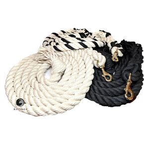 Ravenox Cotton Rope Horse Lead | (1-inch x 8-feet) | Handmade with Twisted Cotton Rope in Red | Equine Lead Rope with Heavy Duty Snap, Backbraided Handle | Premium Horse Tack | Made in The USA