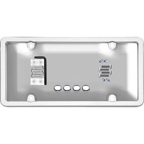 Cruiser Accessories 62310 Ultimate Tuf Combo License Plate Shield/Cover, Chrome/Clear, 1 Frame